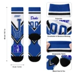 Duke Blue Devils Socks Custom Arrow Blocks Blue Best Selling