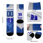 Duke Blue Devils Socks Custom Geometric Tech Blue Best Selling