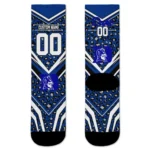 Duke Blue Devils Socks Custom Leopard Print Blue Black Best Selling