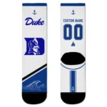 Duke Blue Devils Socks Custom Nautical Icons Blue White Best Selling