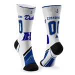 Duke Blue Devils Socks Custom Nautical Icons Blue White Best Selling