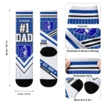 Duke Blue Devils Socks Custom Pinstripe Chevron Blue White Best Selling
