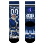 Duke Blue Devils Socks Custom Snowy Scene Blue White Best Selling