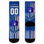 Duke Blue Devils Socks Custom Star Stripes Blue White Best Selling