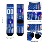 Duke Blue Devils Socks Custom Star Stripes Blue White Best Selling