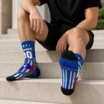 Duke Blue Devils Socks Custom Star Stripes Blue White Best Selling