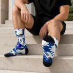 Duke Blue Devils Socks Custom Woodland Camo Blue Best Selling