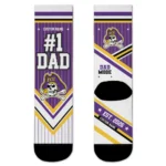 East Carolina Pirates Socks Personalized Pinstripe Chevron Purple White Best Selling