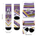 East Carolina Pirates Socks Personalized Pinstripe Chevron Purple White Best Selling