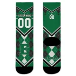 Eastern Michigan Eagles Socks Personalized Argyle Pattern Green Best Selling