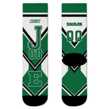 Eastern Michigan Eagles Socks Personalized Arrow Blocks Green Best Selling