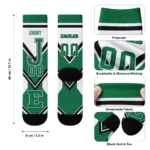 Eastern Michigan Eagles Socks Personalized Arrow Blocks Green Best Selling
