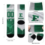 Eastern Michigan Eagles Socks Personalized Geometric Tech Green Best Selling