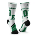 Eastern Michigan Eagles Socks Personalized Nautical Icons Green White Best Selling