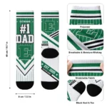 Eastern Michigan Eagles Socks Personalized Pinstripe Chevron Green White Best Selling