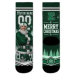 Eastern Michigan Eagles Socks Personalized Snowy Scene Green White Best Selling