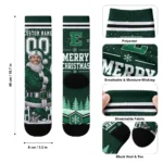 Eastern Michigan Eagles Socks Personalized Snowy Scene Green White Best Selling