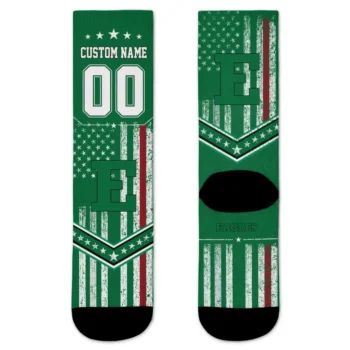 Eastern Michigan Eagles Socks Personalized Star Stripes Green White Best Selling
