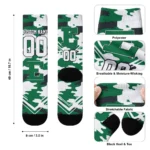 Eastern Michigan Eagles Socks Personalized Woodland Camo Green Best Selling