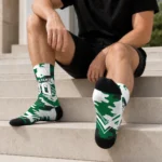 Eastern Michigan Eagles Socks Personalized Woodland Camo Green Best Selling