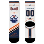 Edmonton Oilers Socks - Custom Nautical Icons Blue White