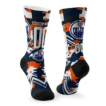 Edmonton Oilers Socks Personalized Woodland Camo Blue Best Selling