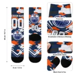 Edmonton Oilers Socks Personalized Woodland Camo Blue Best Selling