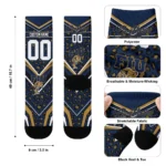 Fiu Panthers Socks Custom Leopard Print Blue Black Best Selling