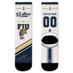 Fiu Panthers Socks Custom Nautical Icons Blue White Best Selling