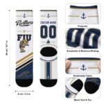 Fiu Panthers Socks Custom Nautical Icons Blue White Best Selling