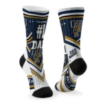 Fiu Panthers Socks Custom Pinstripe Chevron Blue White Best Selling