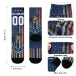 Fiu Panthers Socks Custom Star Stripes Blue White Best Selling
