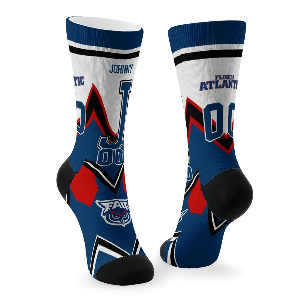 Florida Atlantic Owls Socks Personalized Arrow Blocks Blue Fashion Forward Florida Atlantic Owls Socks Personalized Arrow Blocks Blue Fashion Forward