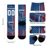 Florida Atlantic Owls Socks Personalized Star Stripes Blue White Best Selling
