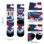 Florida Atlantic Owls Socks Personalized Woodland Camo Blue Best Selling
