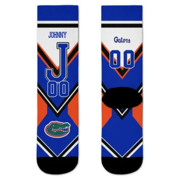 Florida Gators Socks Customized Arrow Blocks Blue Best Selling