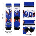 Florida Gators Socks Customized Arrow Blocks Blue Best Selling