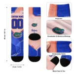Florida Gators Socks Customized Geometric Tech Blue Best Selling