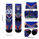 Florida Gators Socks Customized Leopard Print Blue Black Best Selling