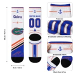 Florida Gators Socks Customized Nautical Icons Blue White Best Selling