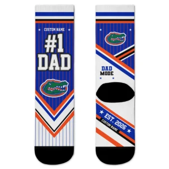 Florida Gators Socks Customized Pinstripe Chevron Blue White Best Selling