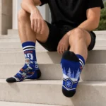 Florida Gators Socks Customized Snowy Scene Blue White Best Selling
