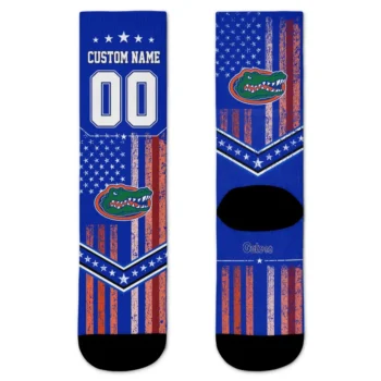 Florida Gators Socks Customized Star Stripes Blue White Best Selling