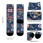 Florida Panthers Socks Custom Scattered Icons Red Best Selling