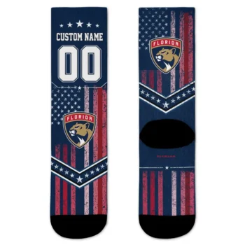 Florida Panthers Socks Customized Star Stripes Red White Best Selling