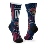 Florida Panthers Socks Customized Star Stripes Red White Best Selling