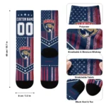 Florida Panthers Socks Customized Star Stripes Red White Best Selling