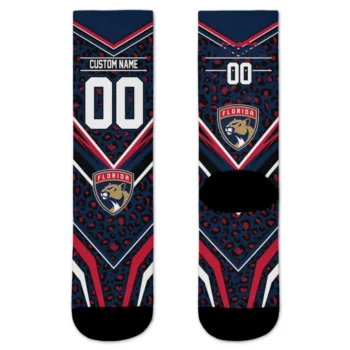 Florida Panthers Socks Personalized Leopard Print Red Black Best Selling