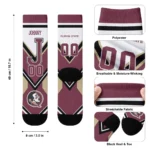 Florida State Seminoles Socks Personalized Arrow Blocks Garnet Best Selling