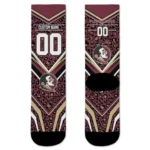 Florida State Seminoles Socks Personalized Leopard Print Garnet Black Best Selling